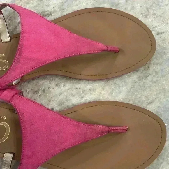Circus by Sam Edelman sandals thong style hot pink suede. Size 9.5M - Picture 7 of 10